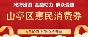 山亭区惠民消费券发放活动开始啦！50万元消费券等你来抢！-爱山亭网