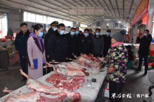 陶庄镇对农贸市场开展牛羊肉专项检查-爱山亭网